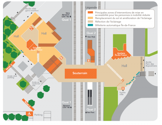 Travaux Parc des Expositions RER B