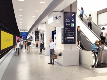 Restructuration de la gare de Paris Nord - Perspective d'étude des quais RER B et D (juin 2015) Crédits : Arep / Illustrateur Maxime Viarouge