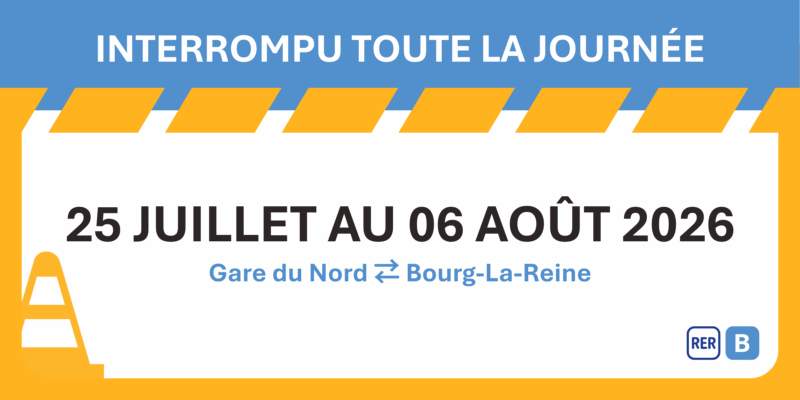 Travaux RER B été 2026