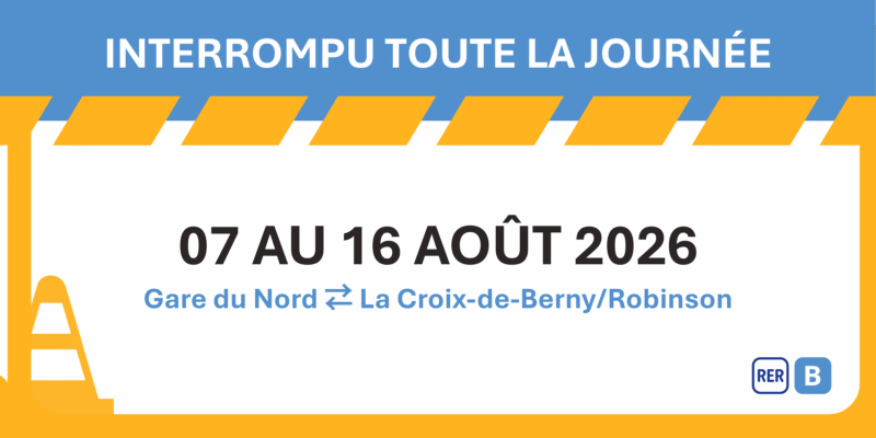 Travaux RER B été 2026