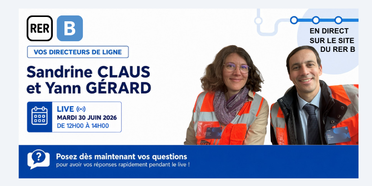 RER B : Tchat le 30 juin 2026
