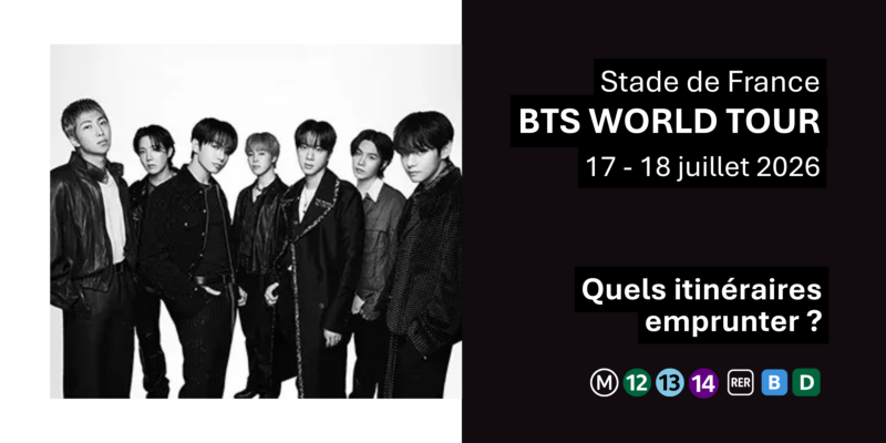 Les meilleurs itinéraires pour se rendre et partir du Stade de France pour les concerts de BTS